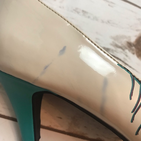 ModCloth TUK Peacock Feather Heels Shoes - Picture 8 of 8